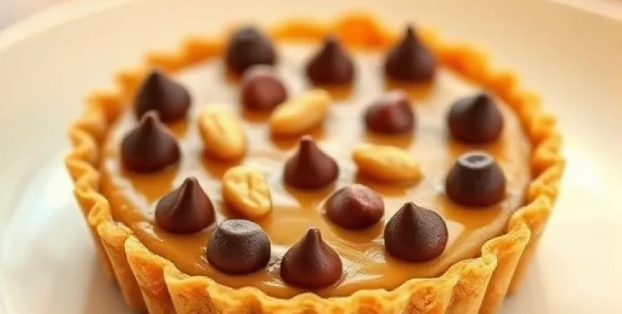 Tarte aux arachides et chocolat