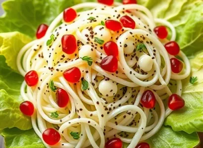 Salade de poireau et graines de pavot