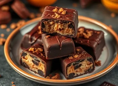 Barres de truffes au chocolat noir