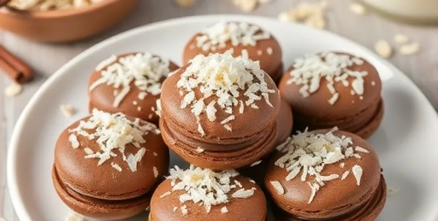 Macarons au chocolat sans cuisson