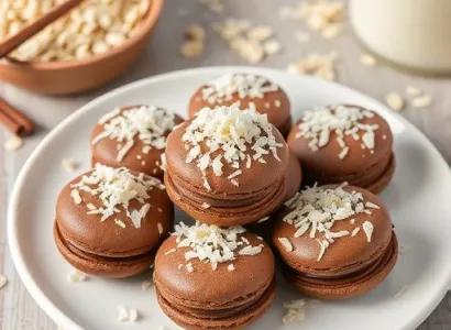 Macarons au chocolat sans cuisson