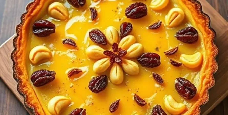 Tarte aux noix et raisins