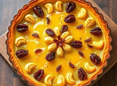 Tarte aux noix et raisins
