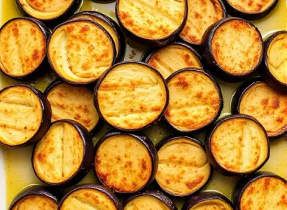 Aubergine panée au four