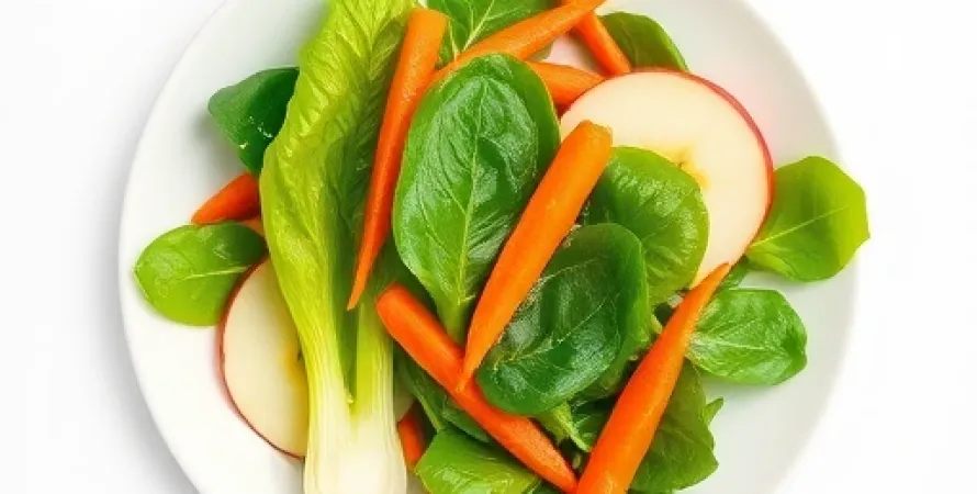 Salade de bok choy, carotte et pomme