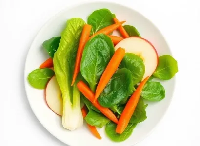 Salade de bok choy, carotte et pomme