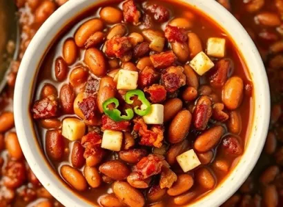 Haricots cuits au four à la mexicaine