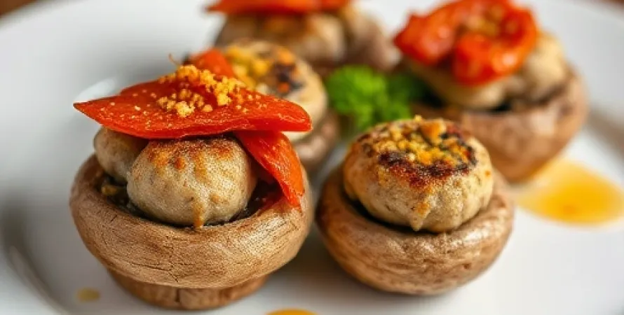 Champignons farcis au chorizo