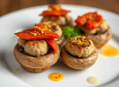 Champignons farcis au chorizo