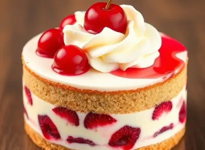 Gâteau de fruits avec fromage crémeux
