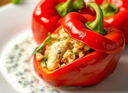 Poivrons rouges farcis