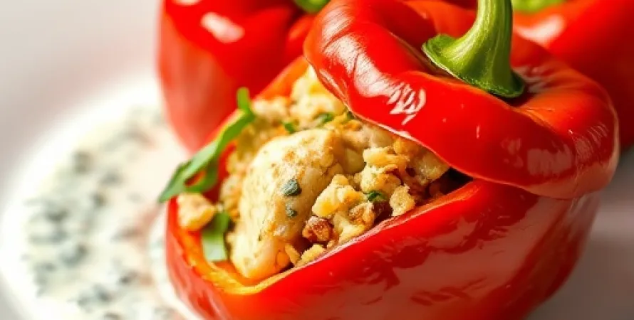 Poivrons rouges farcis
