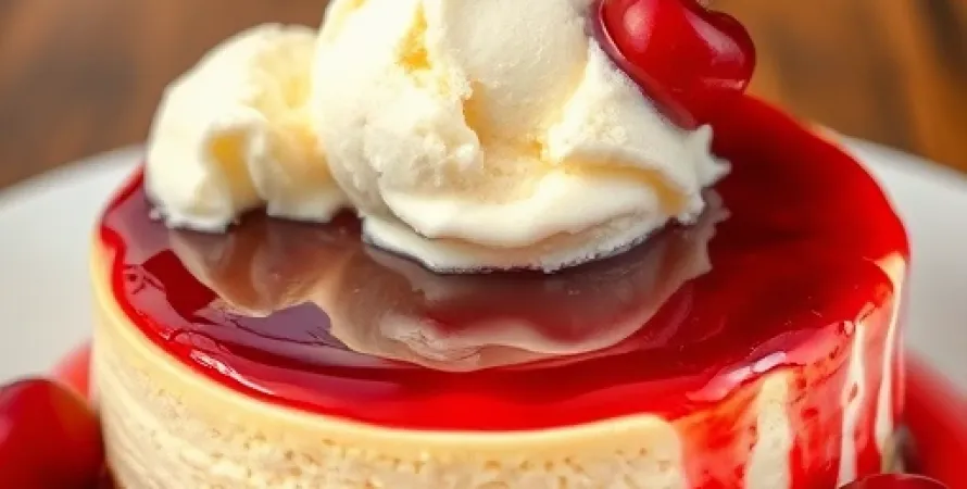 Gâteau au fromage crémeux aux cerises