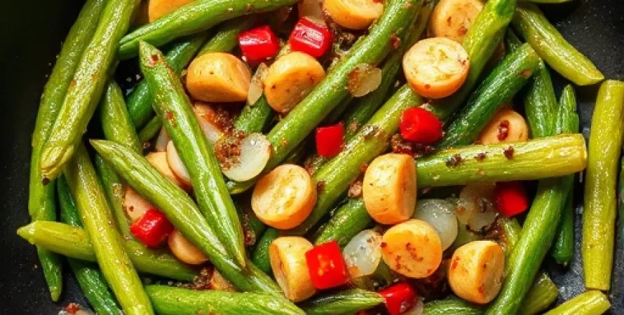 Haricots verts sautés épicés