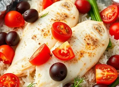 Tilapia aux tomates et olives