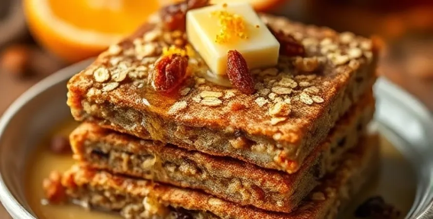 Flapjacks à l'orange et au rhum