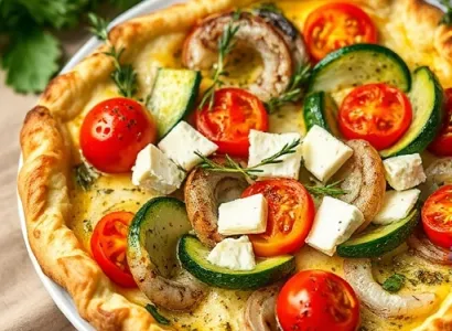Tarte d'été aux courgettes