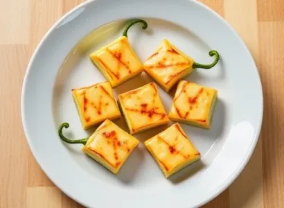 Carrés de fromage épicés au cheddar
