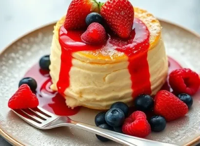 Gâteau ricotta citron aux fruits rouges