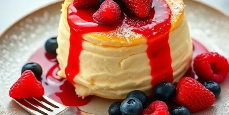 Gâteau ricotta citron aux fruits rouges