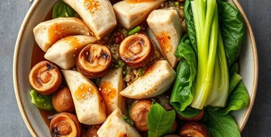 Pâtes au poulet et sesame