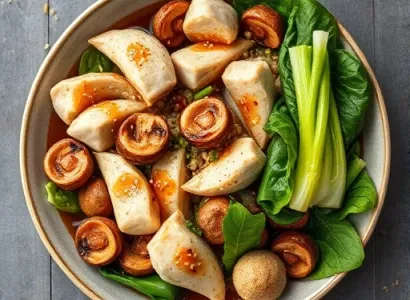 Pâtes au poulet et sesame
