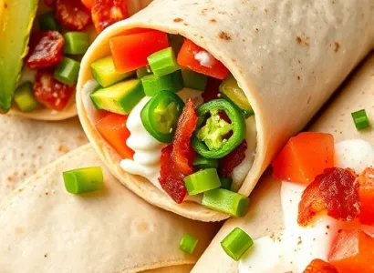 Burritos d'avocat et bacon