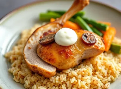 Poitrine de poulet aux lardons