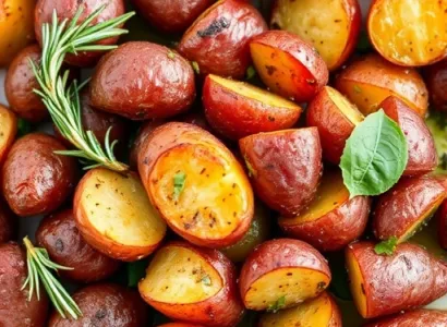 Pommes de terre rouges rôties