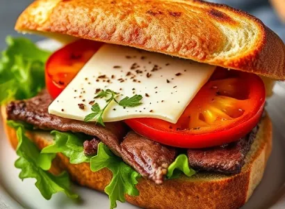 Sandwich au Boeuf et au Fromage