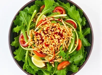 Salade orientale à la sauce sesame