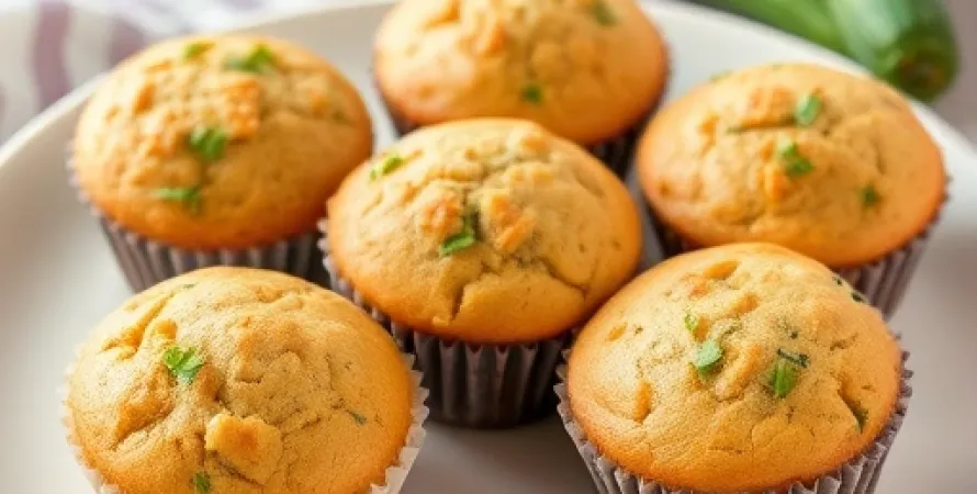 Muffins aux courgettes faibles en graisse