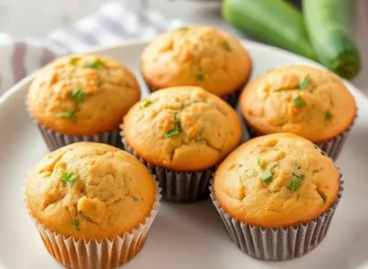 Muffins aux courgettes faibles en graisse