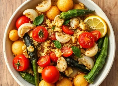 Ragoût de légumes aux épinards
