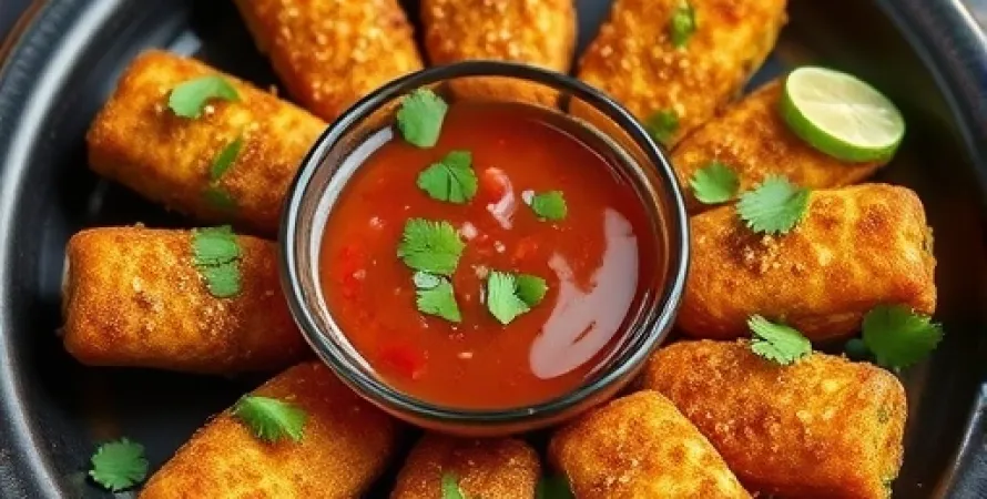Doigts de courgette frits à la sauce au tamarin