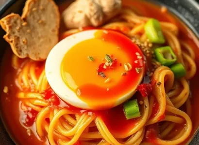 Ramen épicé au sriracha