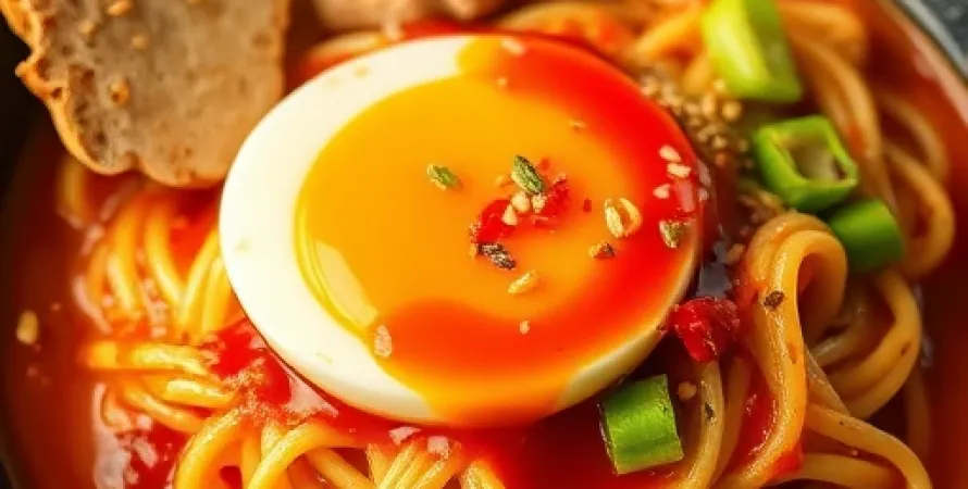 Ramen épicé au sriracha