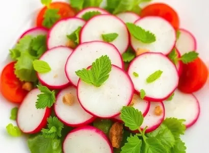 Salade de radis et menthe