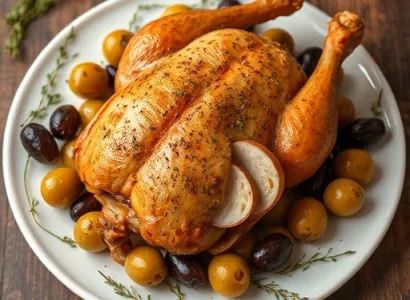 Poulet marocain aux olives et fruits secs