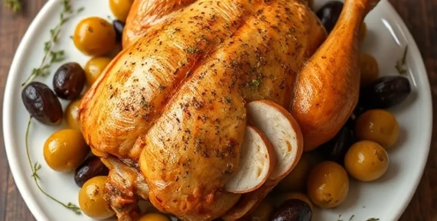 Poulet marocain aux olives et fruits secs