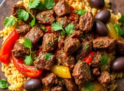 Boeuf aux épices et orzo