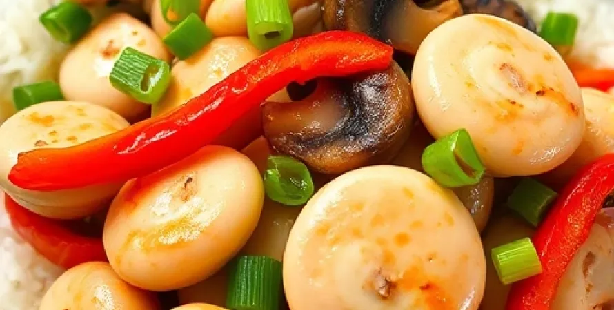 Stir-fry de petits coquillages au gingembre