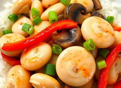 Stir-fry de petits coquillages au gingembre