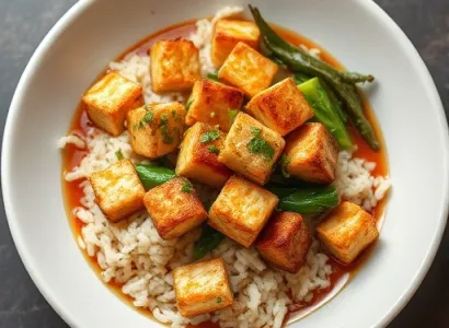 Tofu frit au centre moelleux