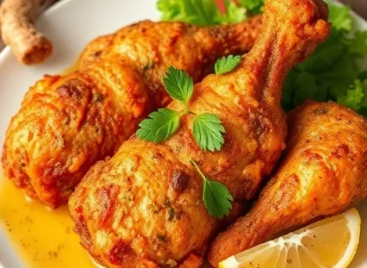 Poulet frit au ginger et épices