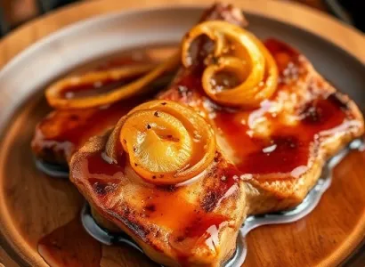 Côtes de porc glacées au sirop d'érable