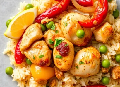 Poulet et riz cubain