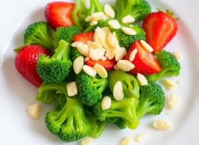 Salade de brocolis et fraises