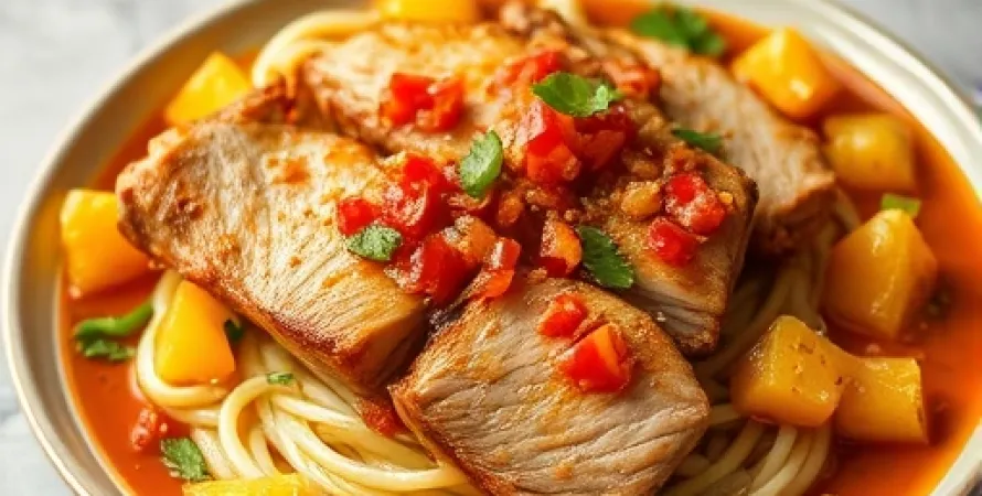 Poulet à la sauce ananas