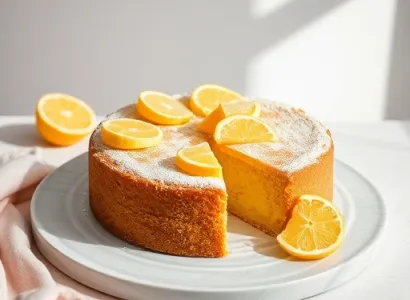Gâteau aux myrtilles au citron